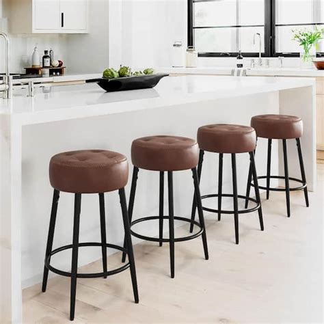 backless fabric stool metal|home depot backless counter stools.